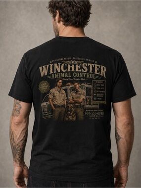 Winchester Animal Control Supernatural-Inspired Graphic T-Shirt (large)